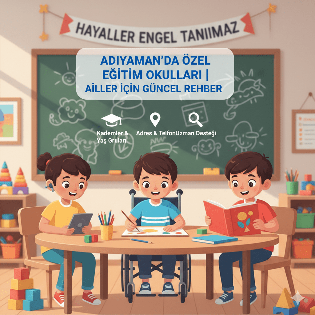Adıyaman özel eğitim okulları tam listesi ve iletişim bilgileri tablosu