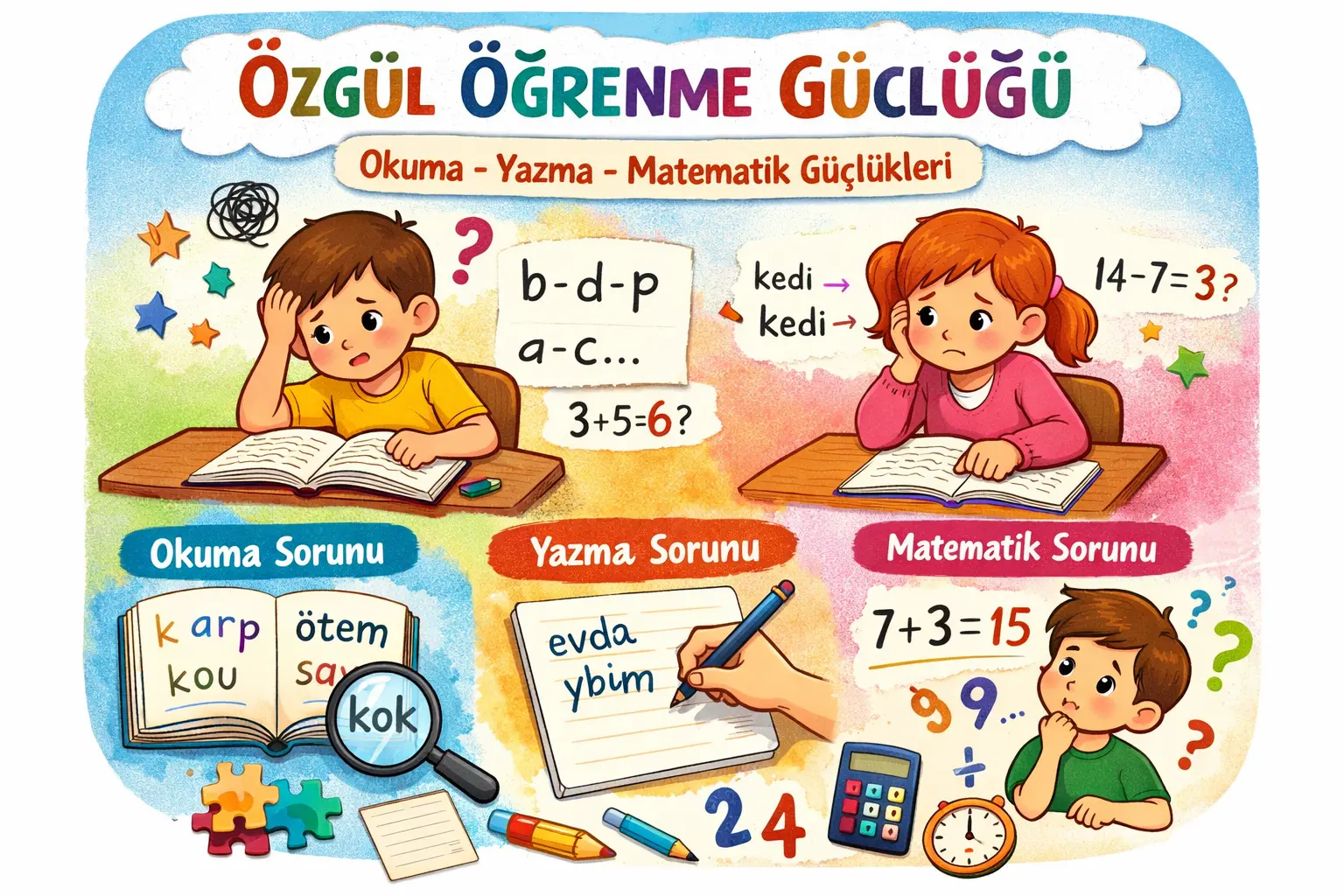Adıyaman özgül öğrenme güçlüğü eğitimi disleksi ve diskalkuli desteği
